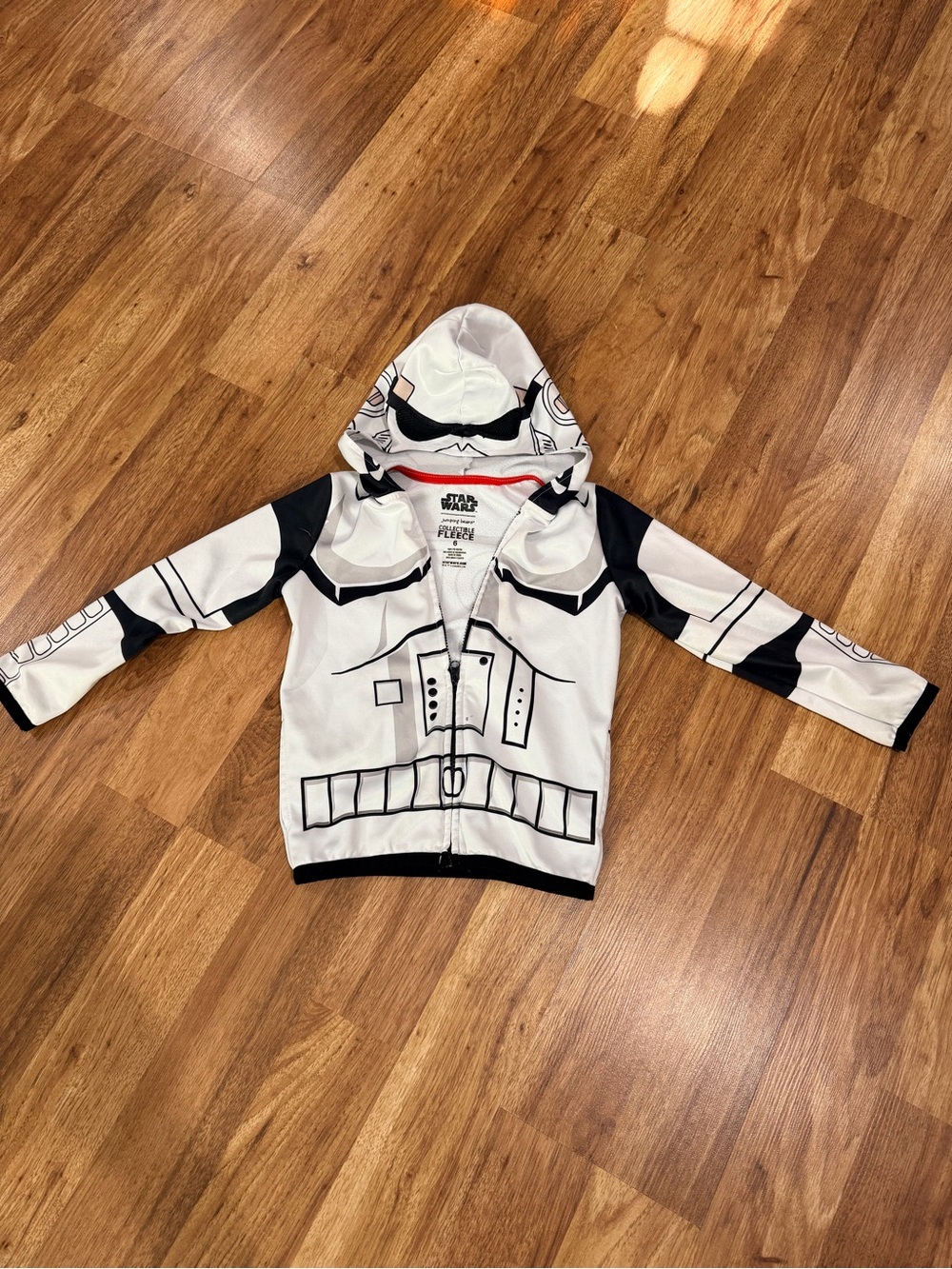 Star Wars White and Black Stormtrooper Zip Hoodie for Kids